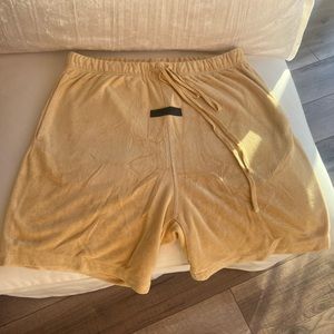 Fear Of God Terrycloth Mens Shorts In Size Small Yellow